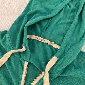 Abbot Main hoodie with external hem details and silver zipper